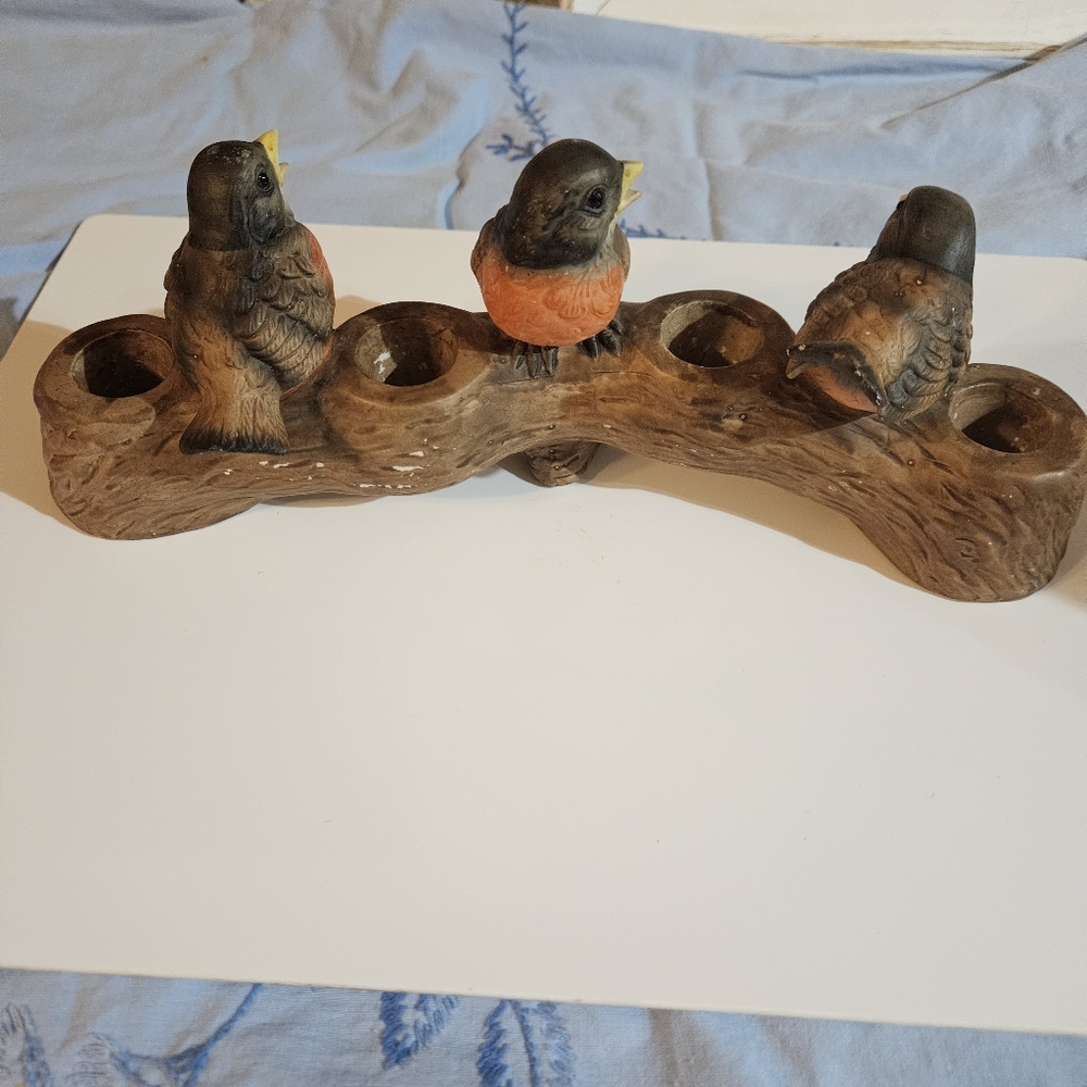 Hobbyist Ceramic bird candle holder